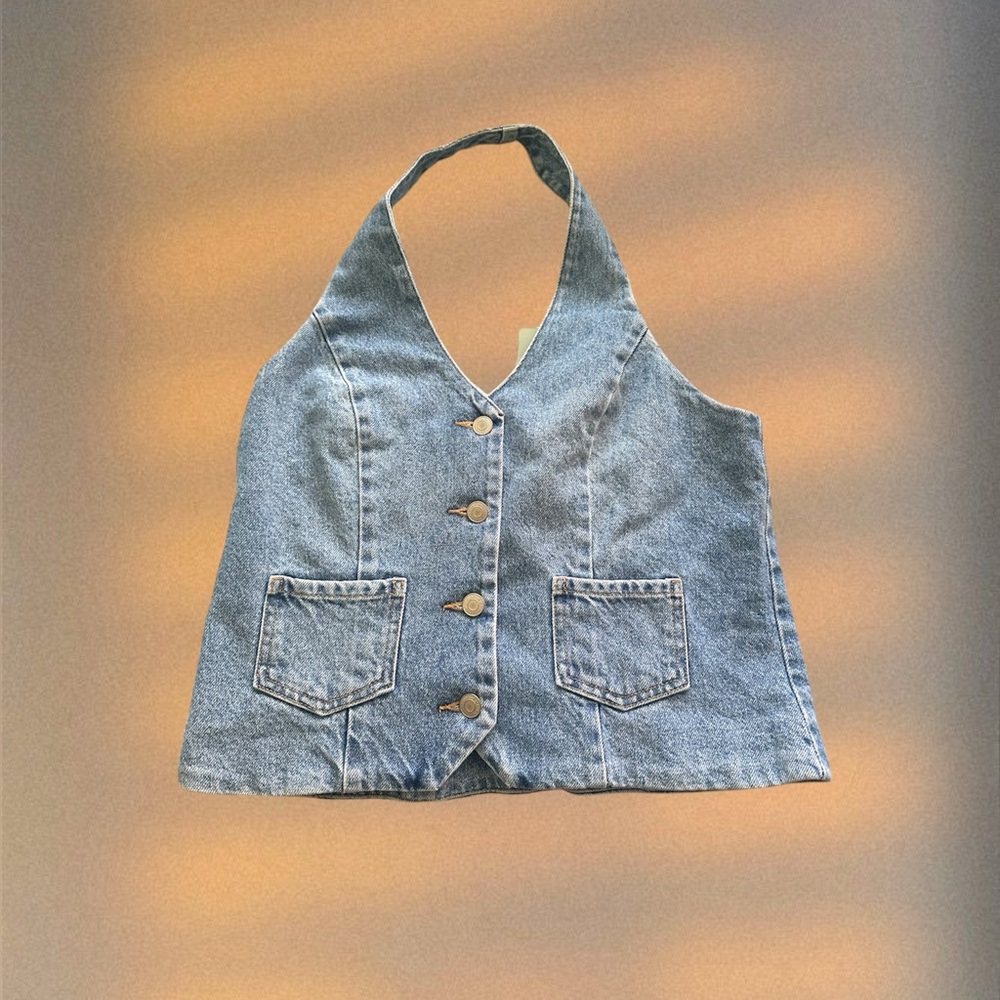 Denim Halter Top